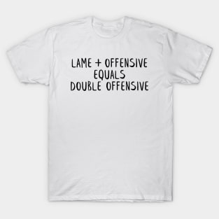 The Office Michael Scott Toby Lame and Offensive Double Offensive Black T-Shirt